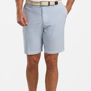 Peter Millar crown pinstripes sport golf shorts size 38